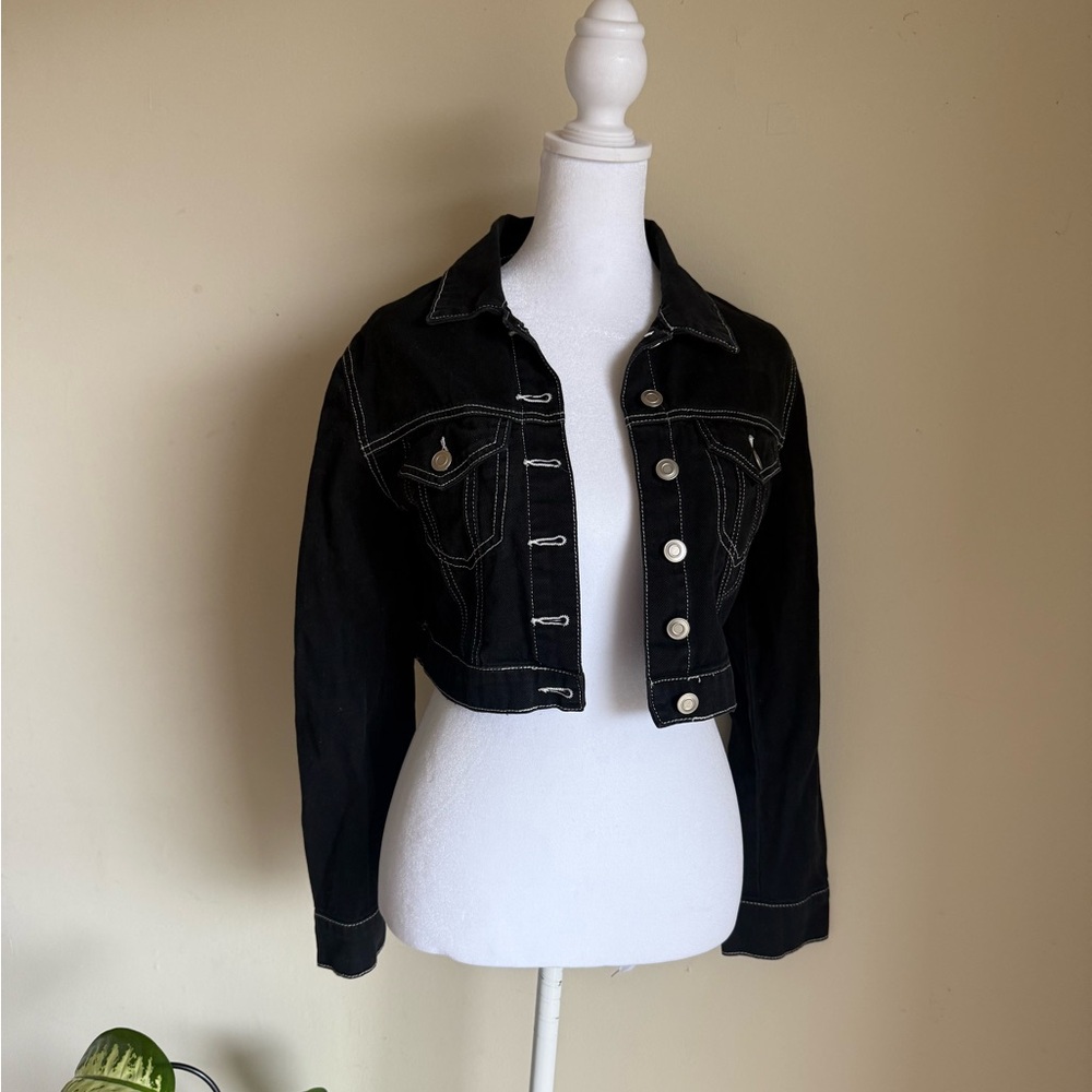 Forever 21 Black Denim Jacket - Picture 2 of 10